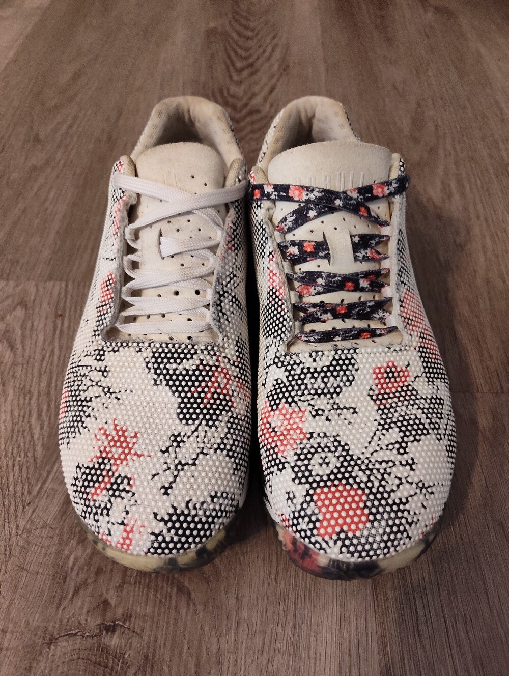 Nobull Outwork Edge Trainers Men's Size 9 Cactus Blossom White Black Red Shoes